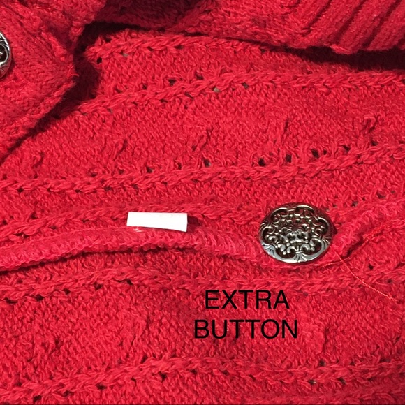 Vintage Cranberry Cat Snowflake Cardigan cotton - Picture 11 of 16